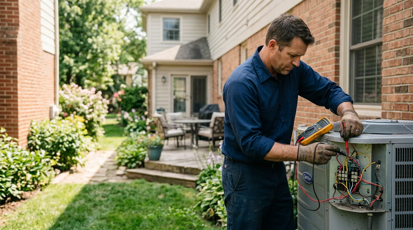 HVAC technician working near Riverton, NE